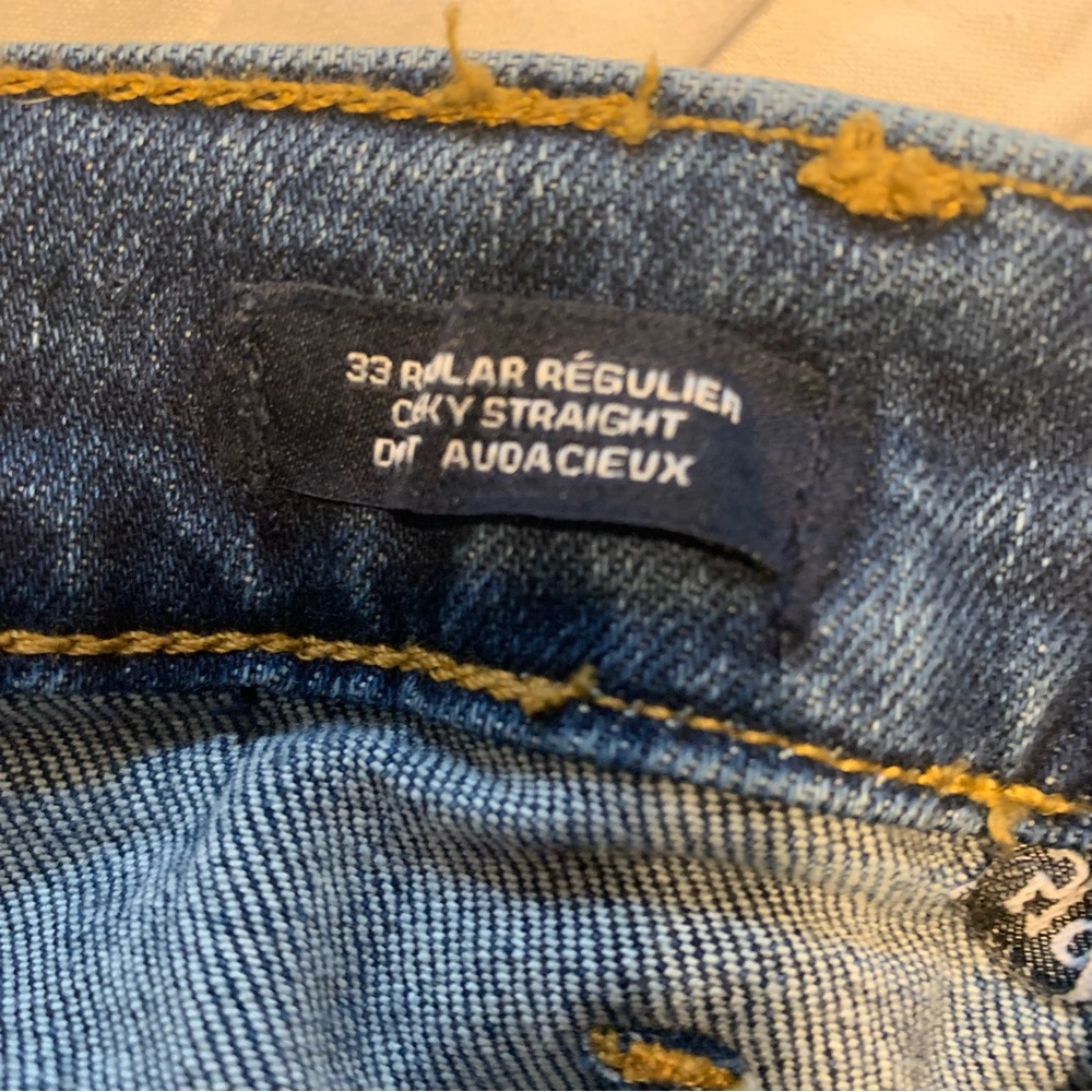 Gap Denim Women's Cheeky Straight Medium Indigo Size 16 Raw Hem - Picture 5 of 7